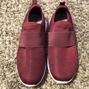 Maroon Champion tennis shoes